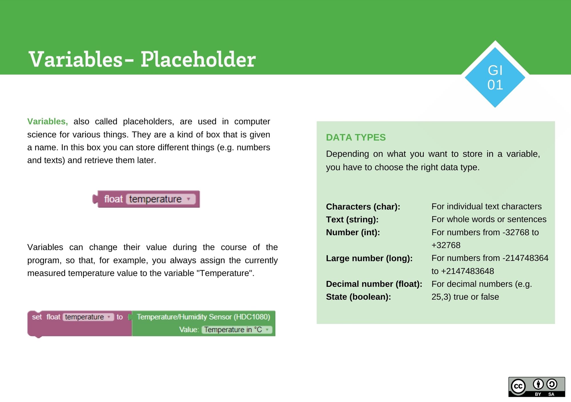 Variables- Placeholder