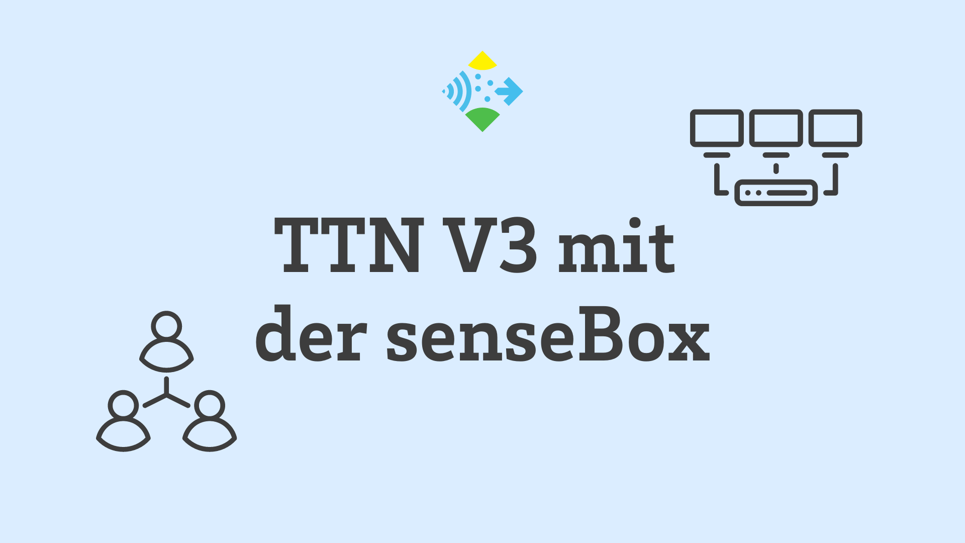 TTN v3 mit der senseBox - Logo