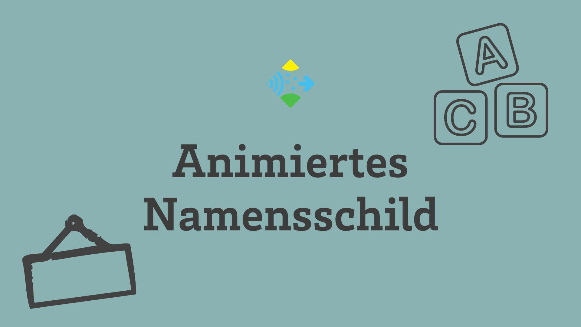 Animiertes Namensschild - Logo
